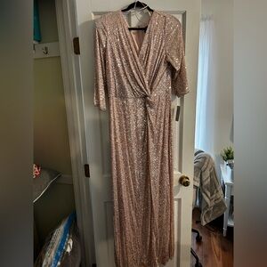 Alex Evenings rose Sequin Gown